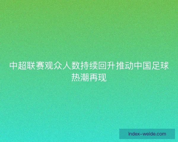 中超联赛观众人数持续回升推动中国足球热潮再现